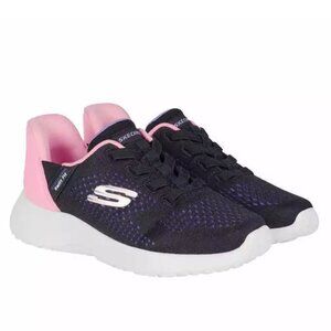 New Skechers Kids' Boys Girls Hands Free Swift Fit Sneaker Black Select Size NIB